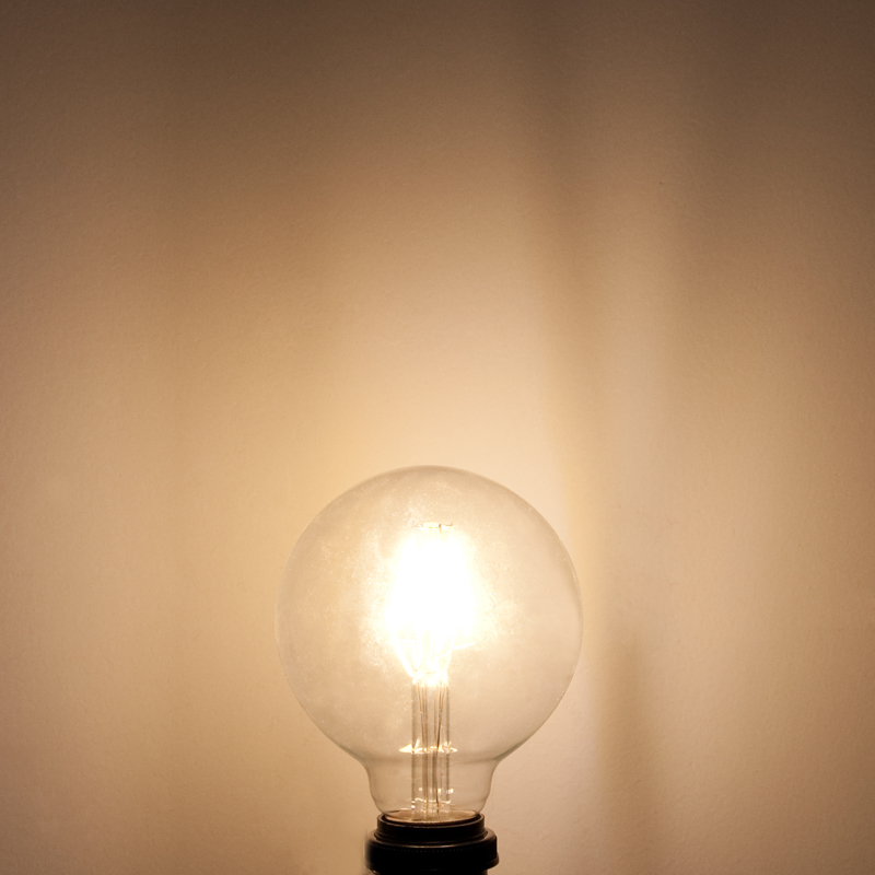 G30 E26/E27 4W LED Vintage Antique Filament Light Bulb, 40W Equivalent, 4-Pack, AC100-130V or 220-240V